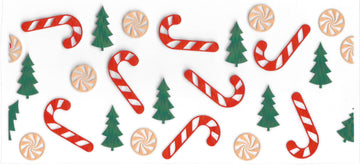 1756 - Candy Canes UV-DTF 16oz Cup Wrap