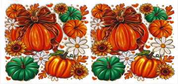 1760 - Pumpkin pattern UV-DTF 16oz Cup Wrap