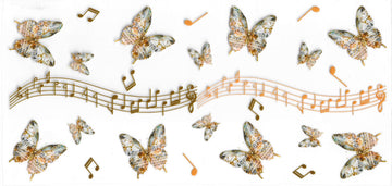 1763 - Butterfly music notes UV-DTF 16oz Cup Wrap