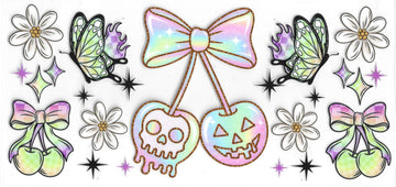 1719 - Spooky cherries UV-DTF 16oz Cup Wrap