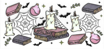 1767 - Spell Book UV-DTF 16oz Cup Wrap