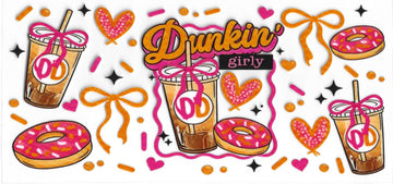 1777 - Dunkin' Girl UV-DTF 16oz Cup Wrap
