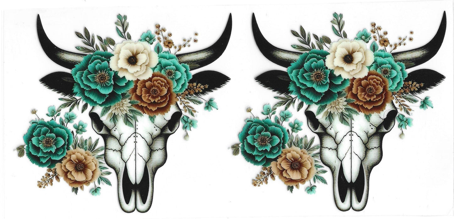 621 - Bull Skull UV-DTF 16oz Cup Wrap