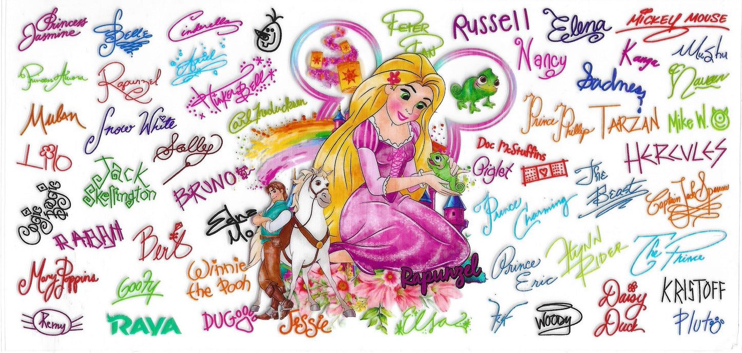 598 - Rapunzel UV-DTF 16oz Cup Wrap