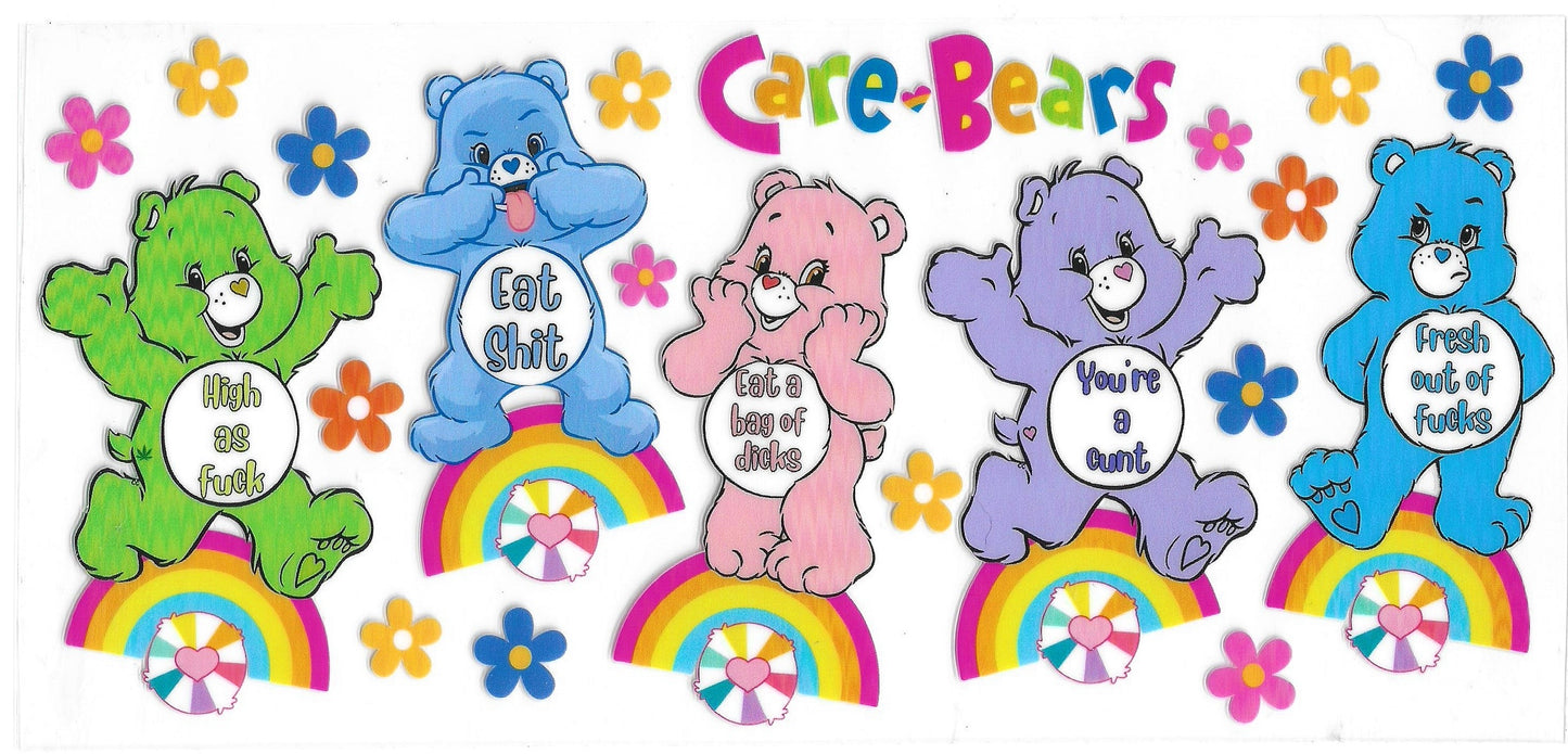 591 - Bad Words Bears UV-DTF 16oz Cup Wrap