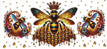 574 - Queen Bee UV-DTF 16oz Cup Wrap