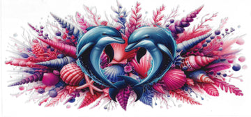 573 - Dolphins UV-DTF 16oz Cup Wrap
