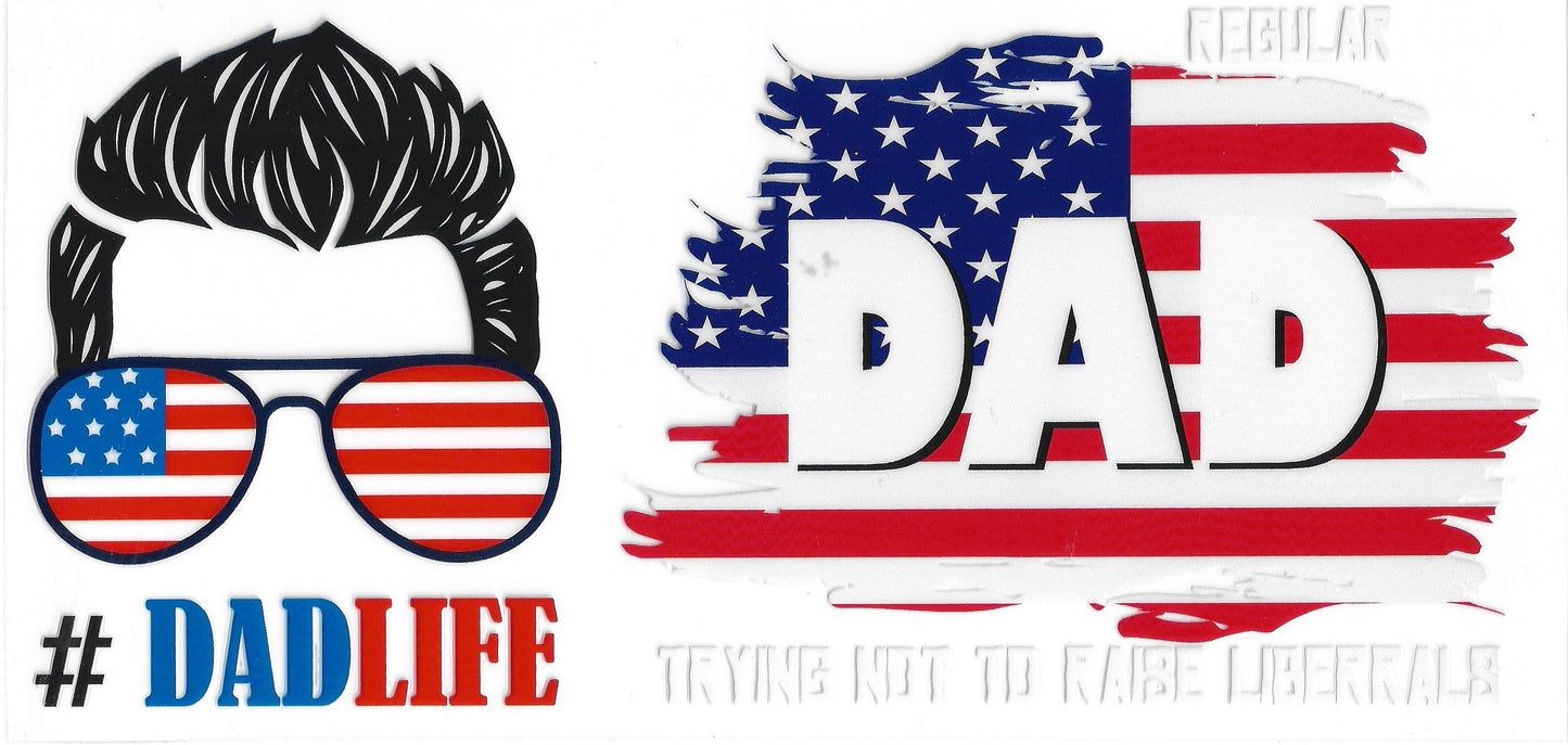 570 - Dad life UV-DTF 16oz Cup Wrap