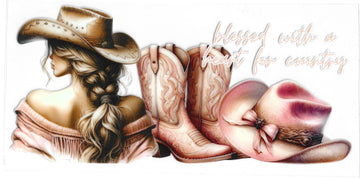 552 - Blessed For A Heart For Country UV-DTF 16oz Cup Wrap