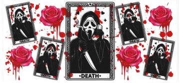 546 - Ghost Face UV-DTF 16oz Cup Wrap