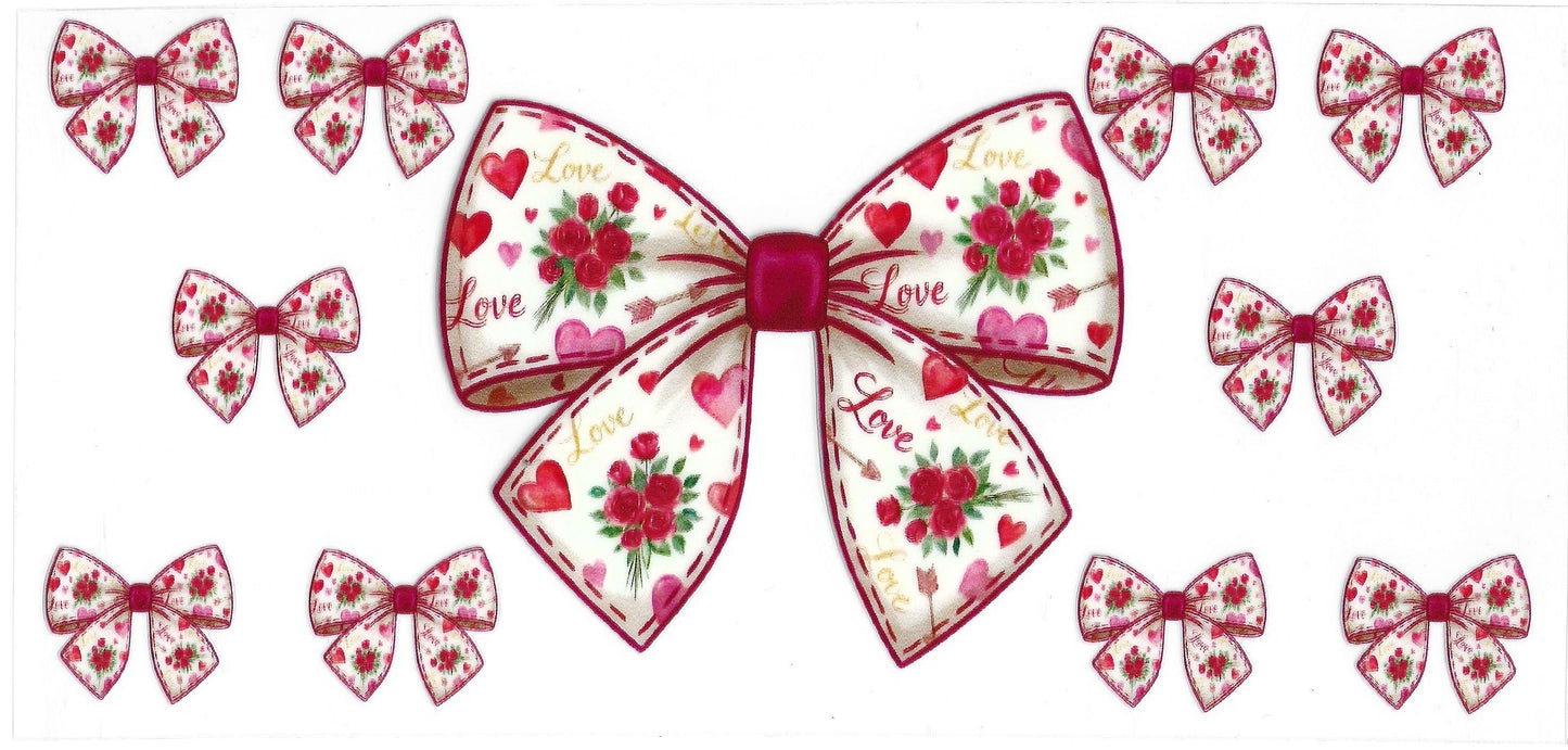539 - Floral Bow UV-DTF 16oz Cup Wrap