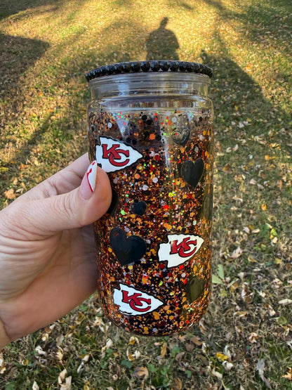 Chucky Chiefs Snow Globe Cup: Handmade NFL Kansas City Chiefs Collectible