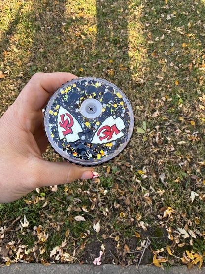 Chucky Chiefs Snow Globe Cup: Handmade NFL Kansas City Chiefs Collectible
