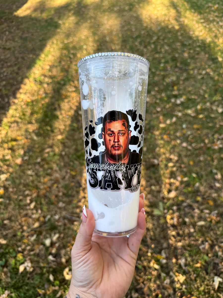 Handmade Lava Drip Tumbler: Custom Snow Globe Cup, Artistic Drinkware