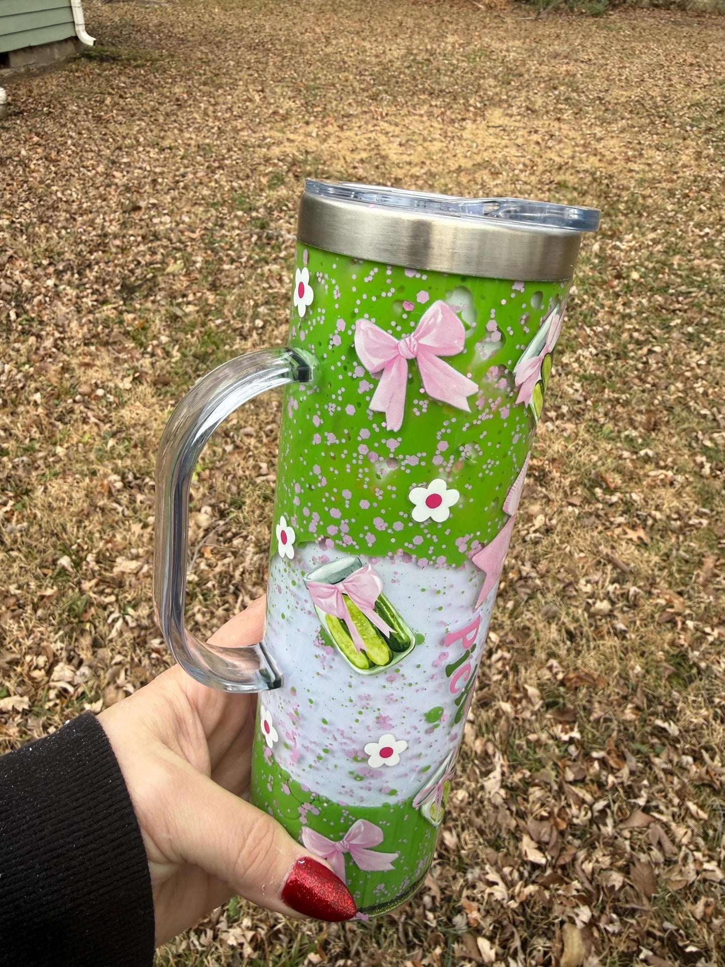 Pickle Obsessed Stainless Steel Lava Drip Tumbler