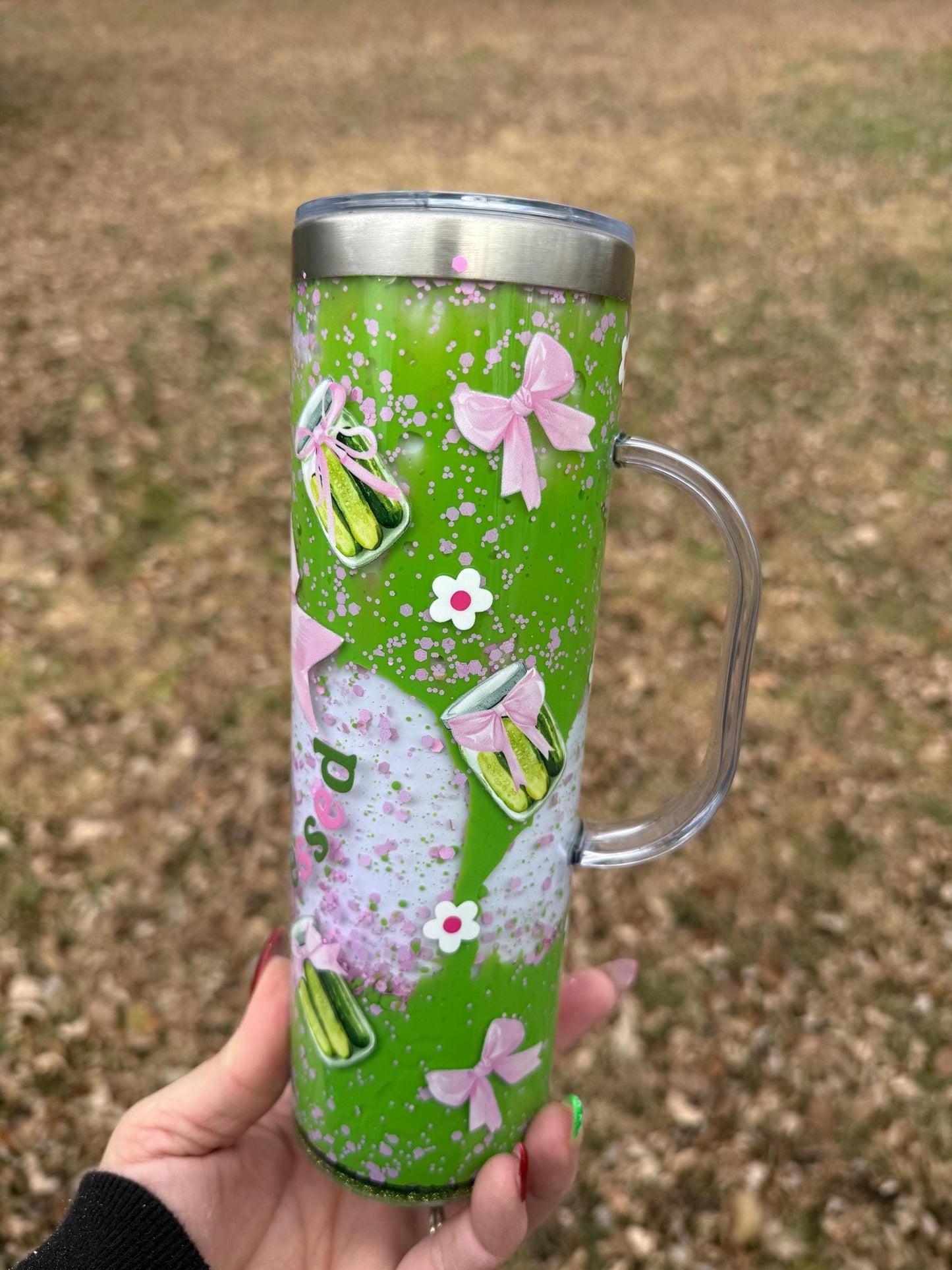 Pickle Obsessed Stainless Steel Lava Drip Tumbler