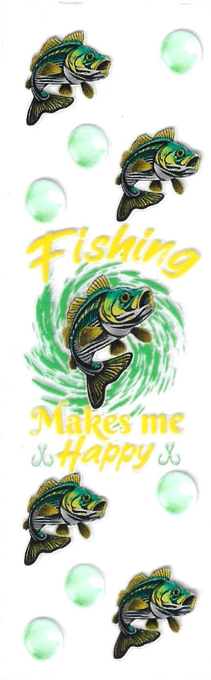 Fishing makes me happy P34 - Uvdtf pen wrap