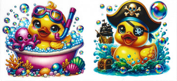 4086 - Pirate rubber ducks UV-DTF 16oz Cup Wrap