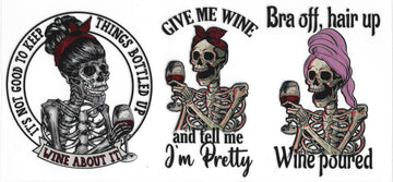 632 - Give me wine and tell me I'm pretty UV-DTF 16oz Cup Wrap