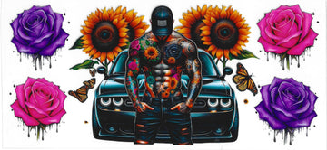 629 - Tattoo Man UV-DTF 16oz Cup Wrap