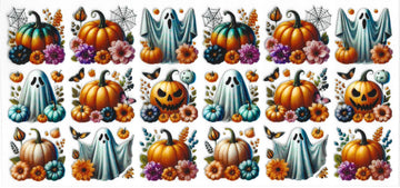 661 - Ghost & pumpkin pattern