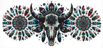 659 - Bull Skull UV-DTF 16oz Cup Wrap